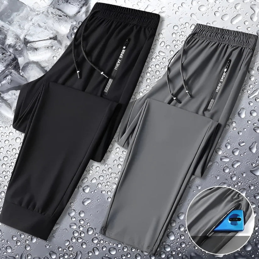 Premium Lycra Men's Track Pants | Black and Grey